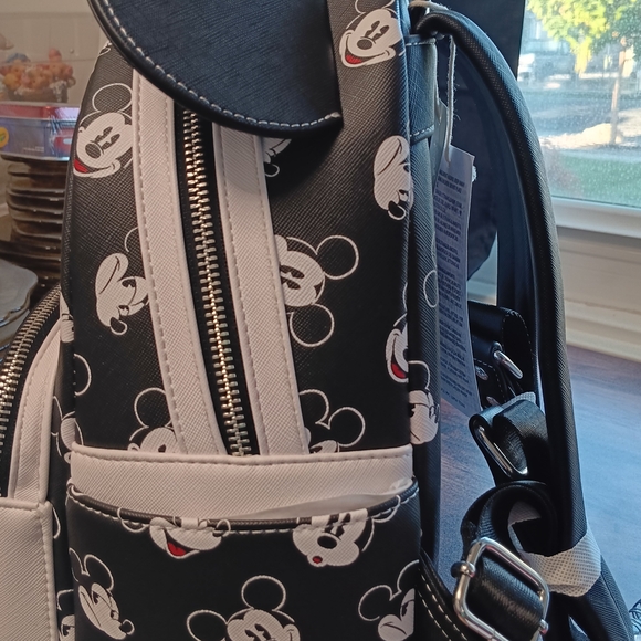 Loungefly Disney Parks Mickey Mouse Backpack - Black and White - Picture 2 of 6